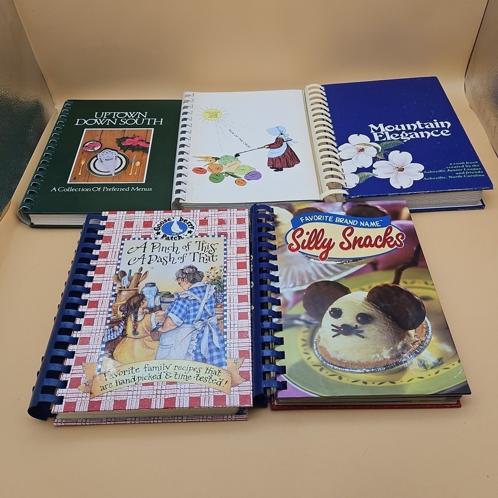 Lot Of 5 Vintage Cookbooks Comb Bound North Carolina